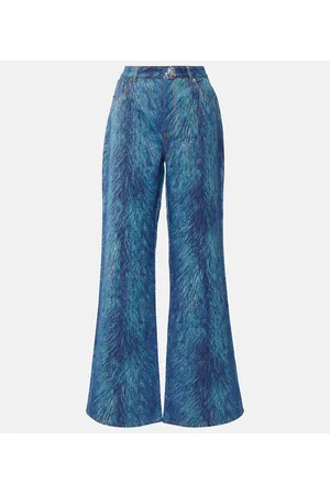 AREA Bedruckte Flared Jeans