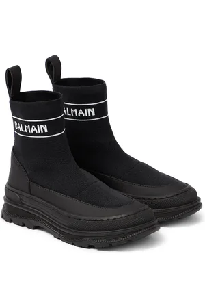 Balmain Ankle Boots aus Strick