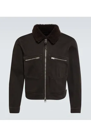 Tom Ford Jacke aus Baumwolle mit Faux Shearling