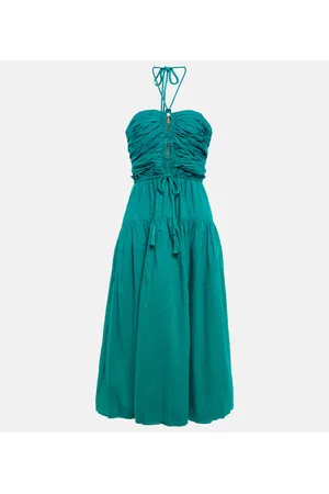 ULLA JOHNSON Midikleid Emmaline aus Baumwollpopeline