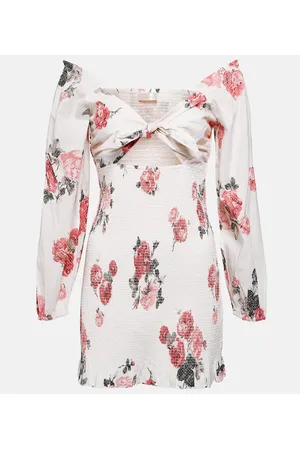 LOVESHACKFANCY Minikleid Kyndra aus Baumwolle