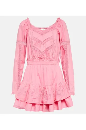 LOVESHACKFANCY Minikleid Sanaya aus Baumwolle