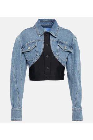 MUGLER Cropped-Jacke mit Denim