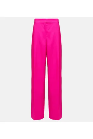 Oscar de la Renta High-Rise-Hose aus Wolle und Mohair