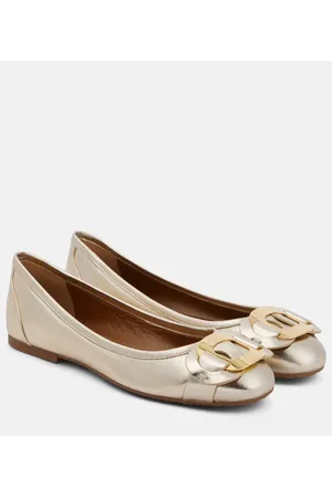 See by Chloé See By Chloé Ballerinas Chany aus Metalic-Leder