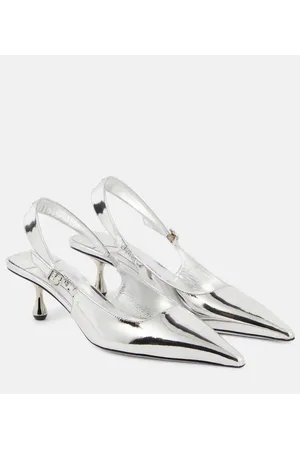 Jimmy Choo Slingback-Pumps Amel 50 aus Metallic-Leder