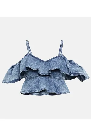 Marant Etoile Cropped-Top Voloteo aus Chambray
