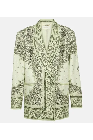 ZIMMERMANN Bedruckter Blazer Matchmaker aus Leinen