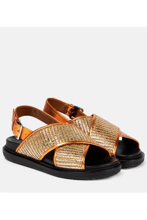 Marni Sandalen Fussbett mit Leder