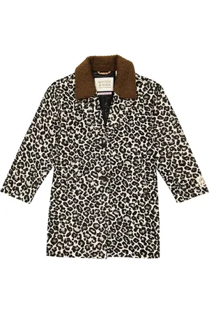 Scotch&Soda Bedruckte Jacke mit Faux Fur