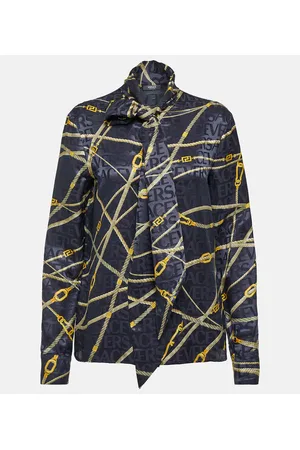VERSACE Bluse Greca Nautical