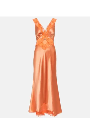 SIR Maxikleid Aries aus Seide mit Spitze