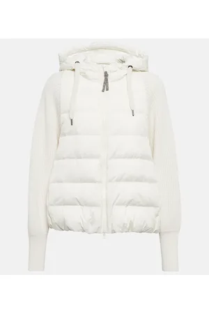 Brunello Cucinelli Wattierte Jacke aus einem Wollgemisch