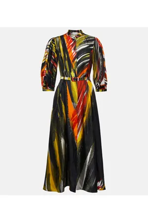 GABRIELA HEARST Bedrucktes Midikleid Dexter aus Seide