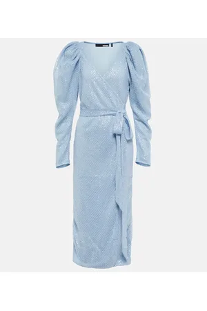 ROTATE Wickelkleid mit Pailletten