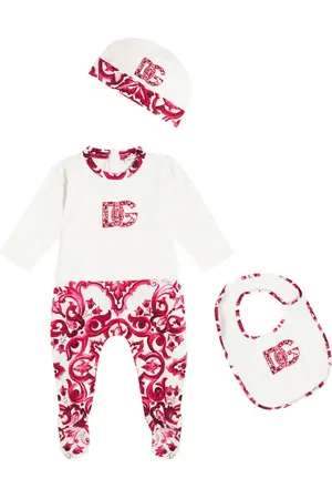 Dolce & Gabbana Baby Set aus Strampler, Mütze und Lätzchen
