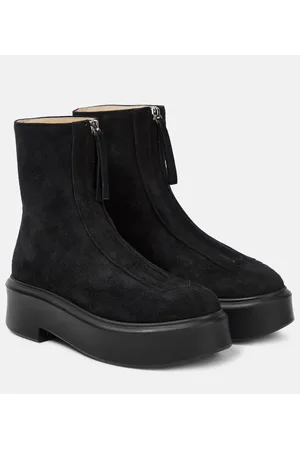 The Row Ankle Boots aus Veloursleder