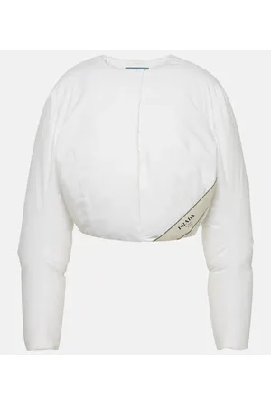 Prada Cropped-Daunenjacke aus Baumwolle