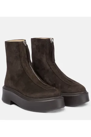 The Row Ankle Boots Zipped Boot 1 aus Veloursleder