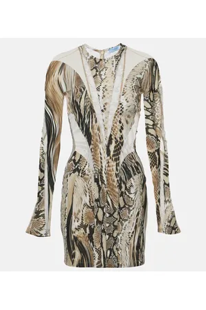 MUGLER Minikleid aus Tüll und Jersey