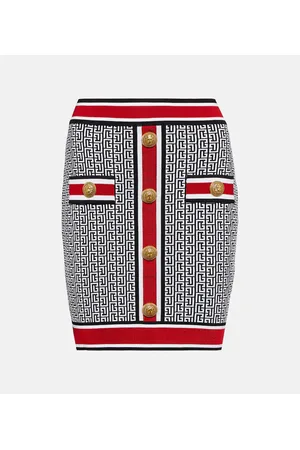 Balmain Verzierter Minirock aus Strick