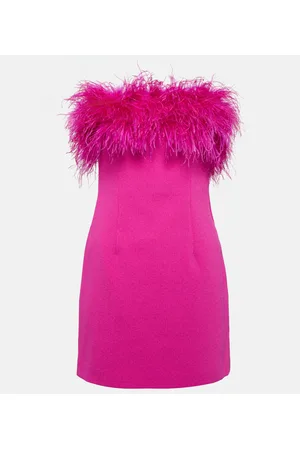 Rebecca Vallance Minikleid aus Crêpe mit Federn