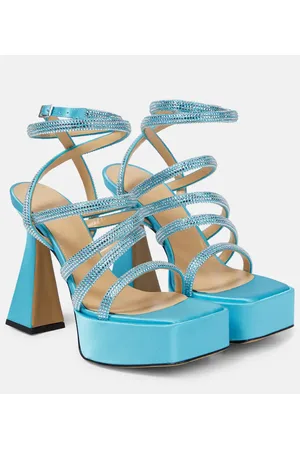 Mach & Mach Verzierte Plateausandalen Sydney aus Satin