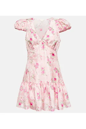 LOVESHACKFANCY Minikleid Russ aus Seide