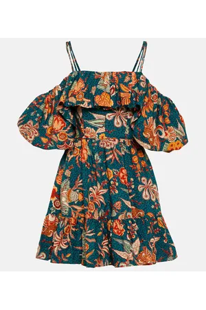 ULLA JOHNSON Minikleid Lila aus Baumwollpopeline