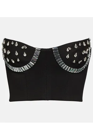 AREA Verziertes Cropped-Top