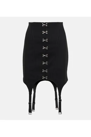DION LEE High-Rise-Minirock aus Baumwolle