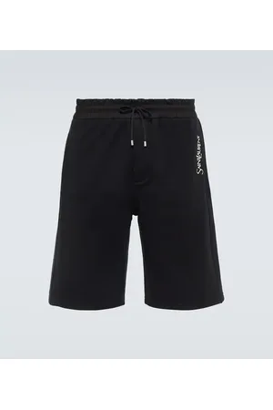 Saint Laurent Bestickte Shorts aus Baumwoll-Jersey