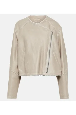 Isabel Marant Lederjacke Ostya mit Shearling