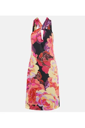DRIES VAN NOTEN Bedrucktes Midikleid aus Baumwolle