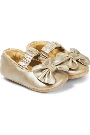 Donsje Baby Ballerinas Neni aus Metallic-Leder