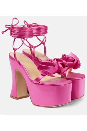 MAGDA BUTRYM Verzierte Plateausandalen aus Satin