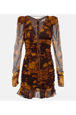 Alessandra Rich Minikleid aus Seiden-Georgette