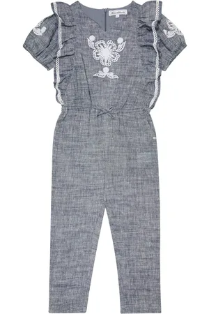 Tartine Et Chocolat Bestickter Jumpsuit aus Leinen