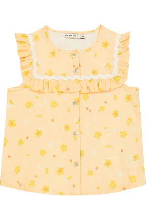 The New Society Top Limoncello aus Leinen und Baumwolle