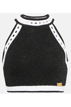 Balmain Cropped-Top aus einem Wollgemisch