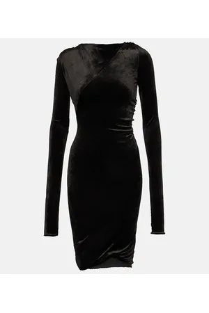 Rick Owens Lilies Minikleid aus Samt-Jersey