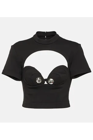 AREA Verziertes Cropped-Top