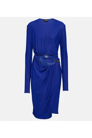 Tom Ford Wickelkleid mit Leder