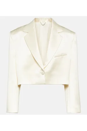 MAGDA BUTRYM Cropped-Blazer aus Wolle und Seide