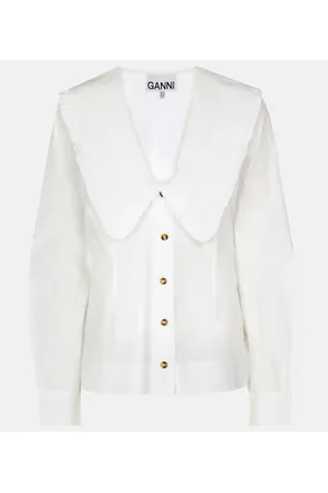 Ganni Bluse aus Baumwollpopeline