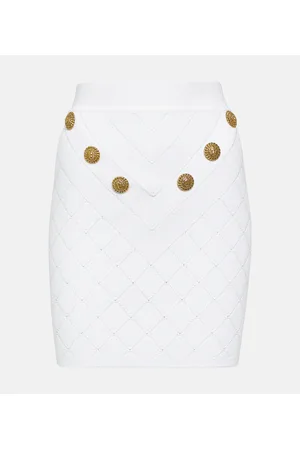 Balmain Minirock aus Rippstrick