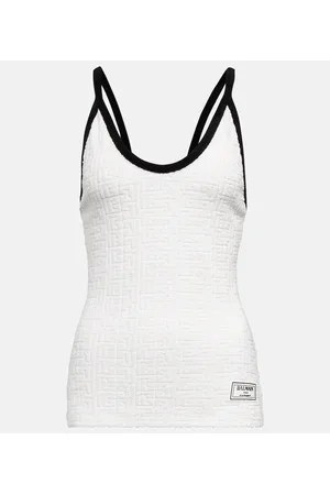 Balmain Top aus einem Baumwollgemisch