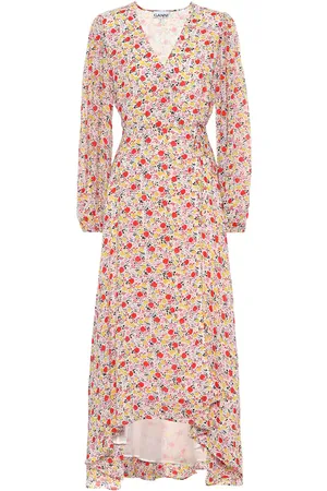 Ganni Wickelkleid aus Georgette