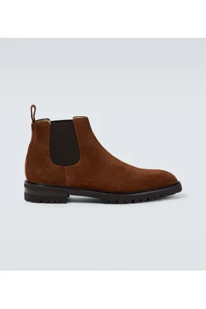 Manolo Blahnik Chelsea Boots Brompton aus Veloursleder