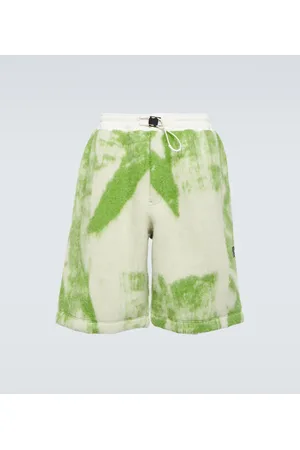 Y-3 Bedruckte Shorts aus einem Wollgemisch